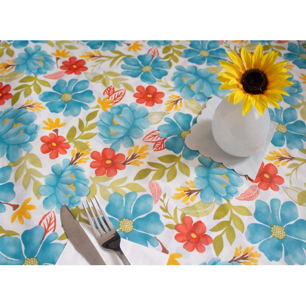 Red Barrel Studio® Deluxe Elastic Edged Flannel Backed Vinyl Fitted